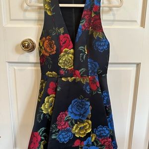 ALICE + OLIVIA
Mollie pleated metallic floral-brocade mini dress. Cocktail dress